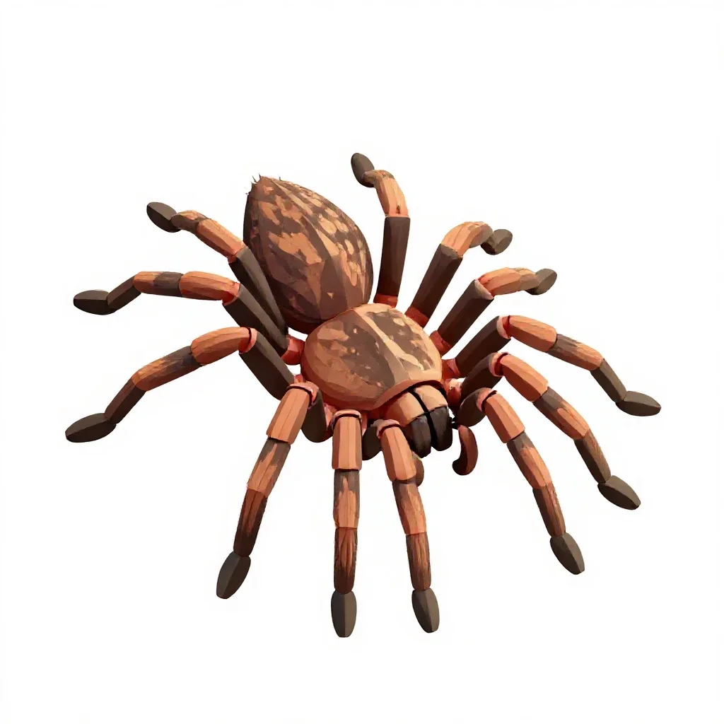 Wolf spider isolated on a white background