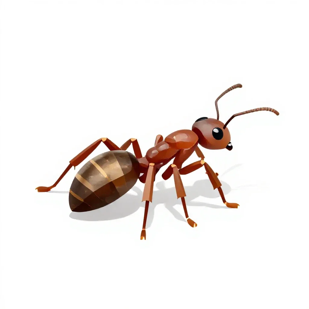 Wood ant isolated on a white background