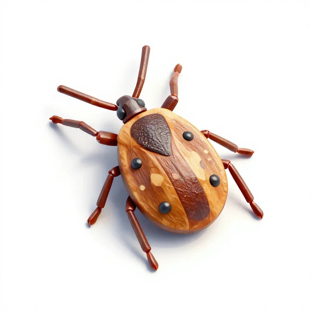 Wood tick isolated on a white background