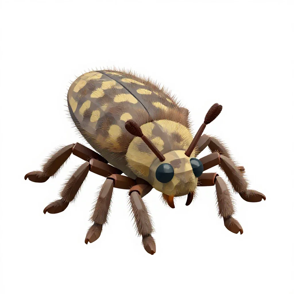 Woolly adelgid isolated on a white background