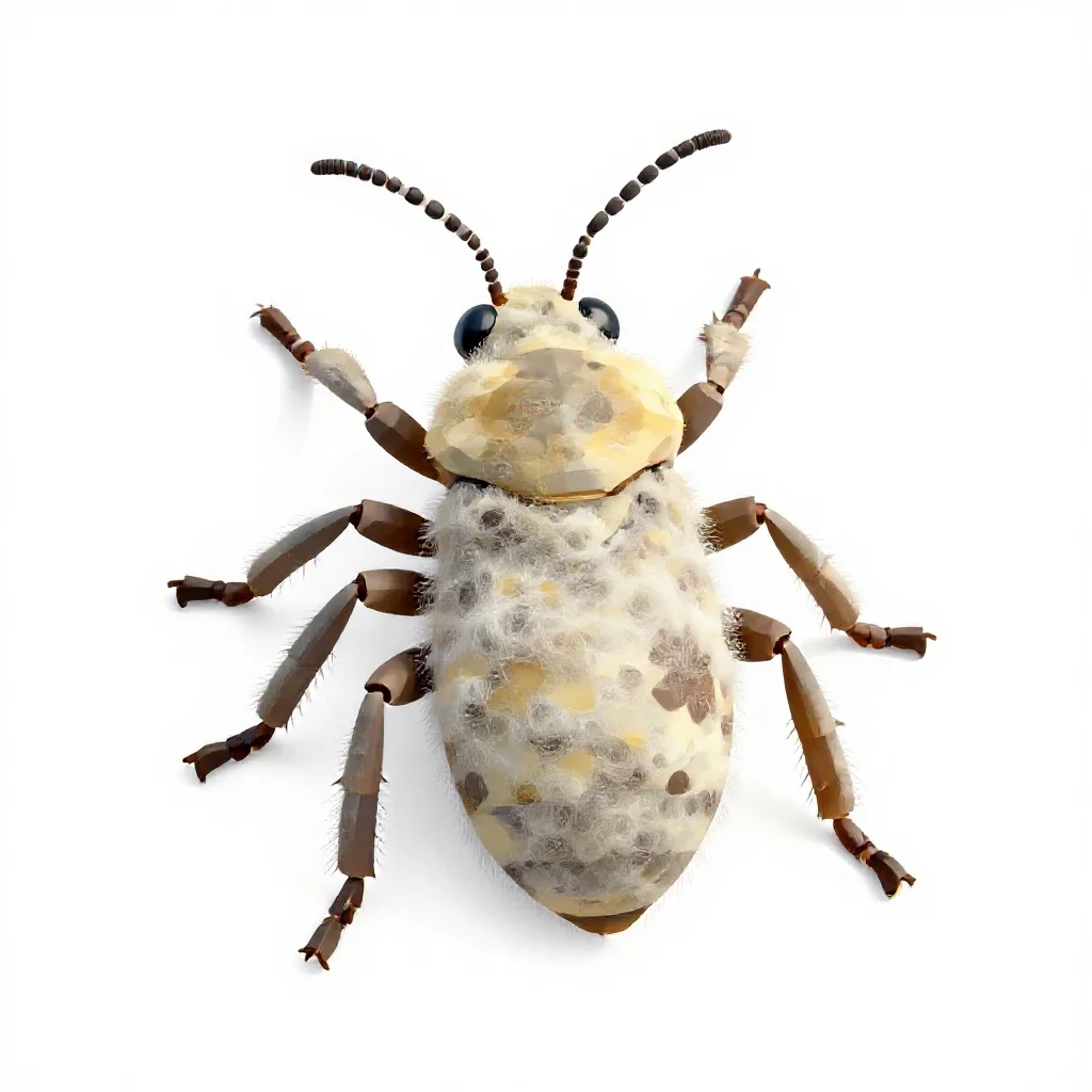 Woolly aphid isolated on a white background