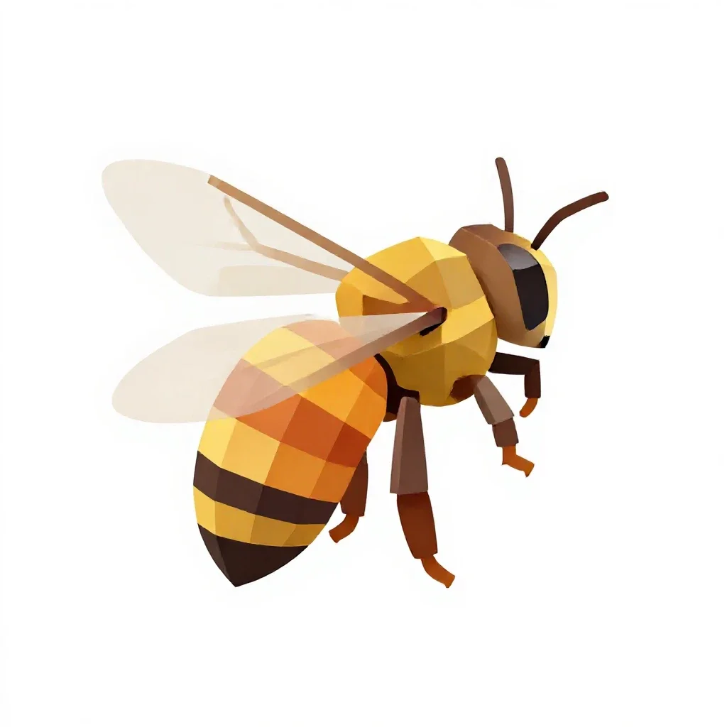 Worker bee isolated on a white background