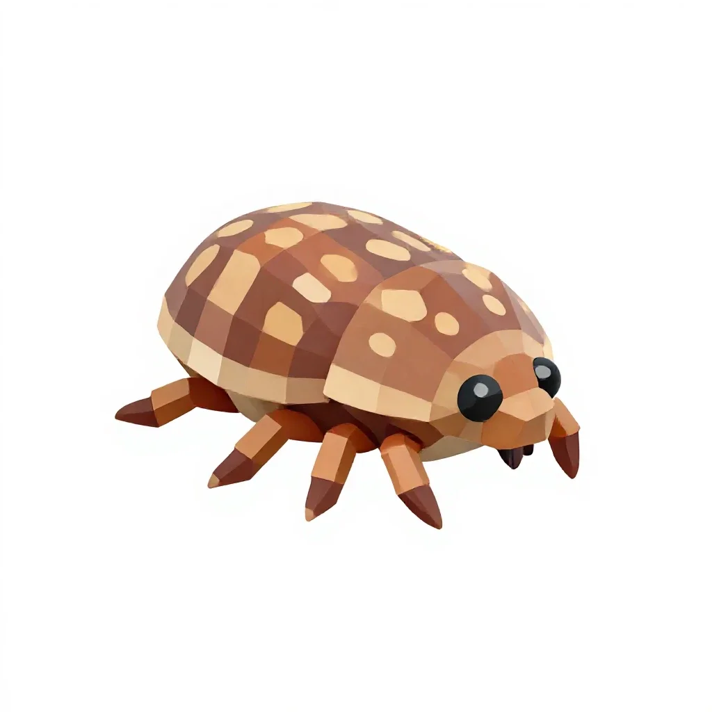 Acarus isolated on a white background