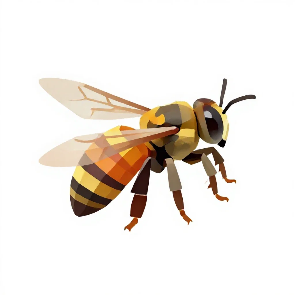 Andrena isolated on a white background