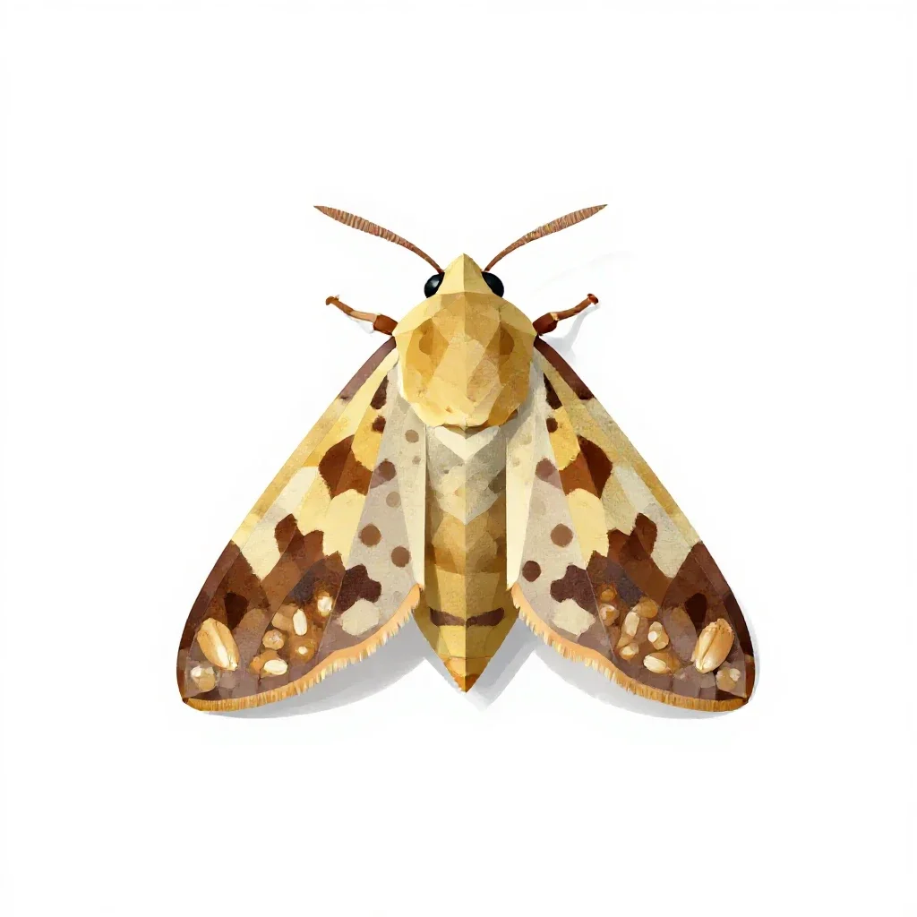 Angoumois moth isolated on a white background