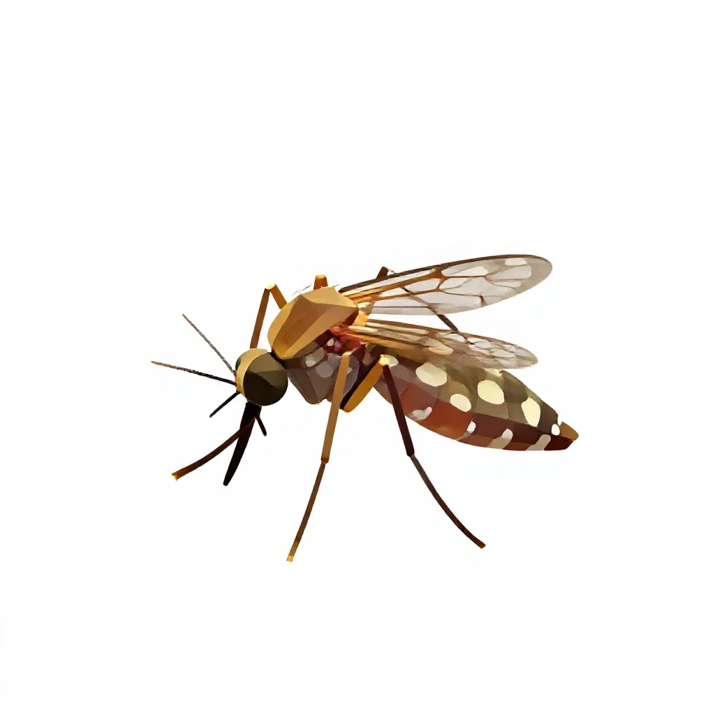 Anopheline isolated on a white background