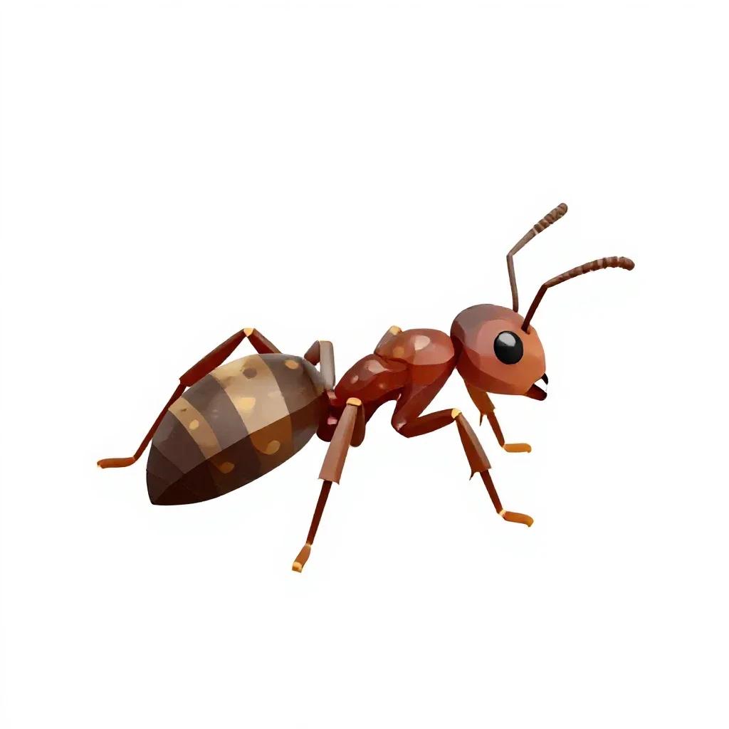 Ant isolated on a white background