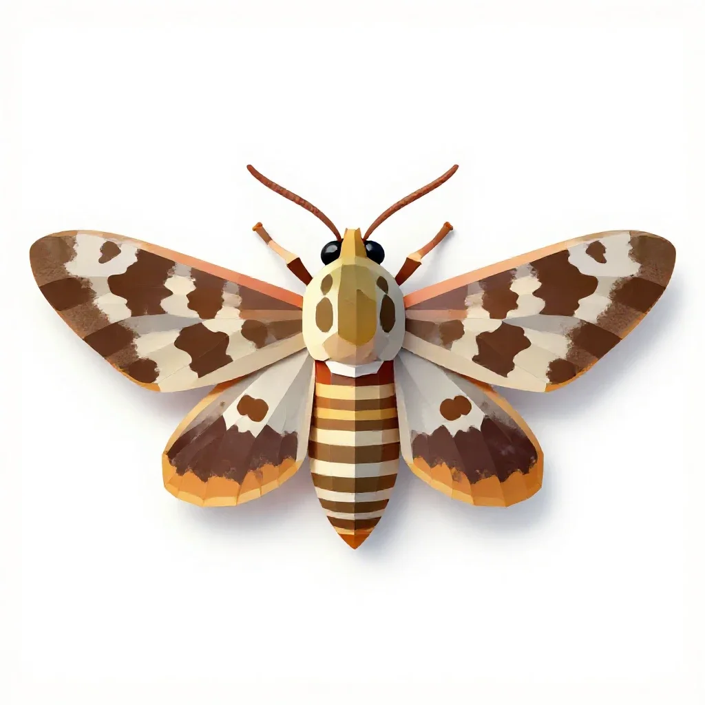 Arctiid isolated on a white background