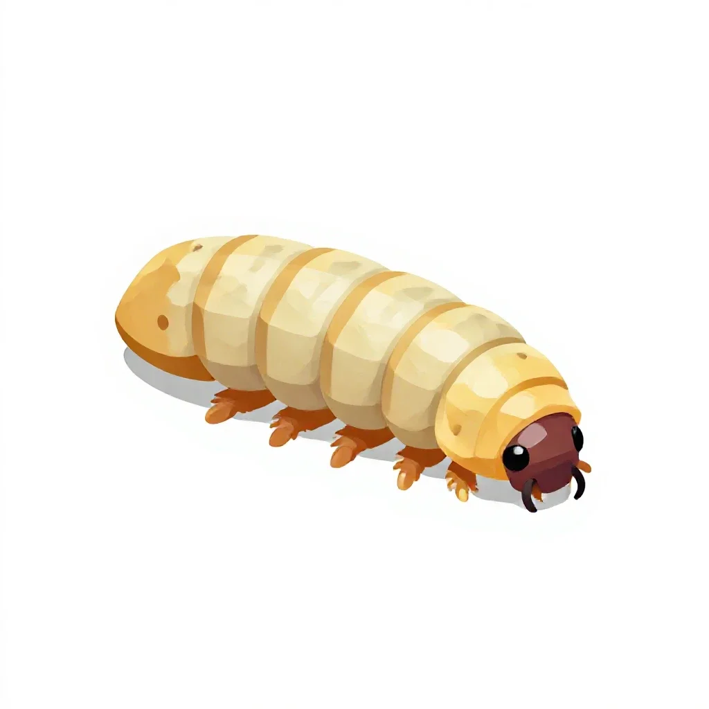Armyworm isolated on a white background