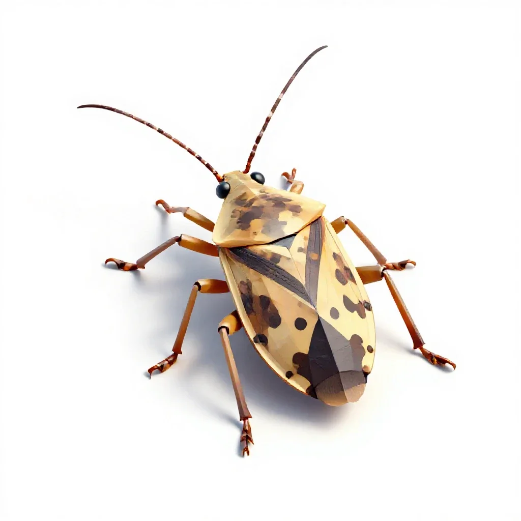 Assassin bug isolated on a white background