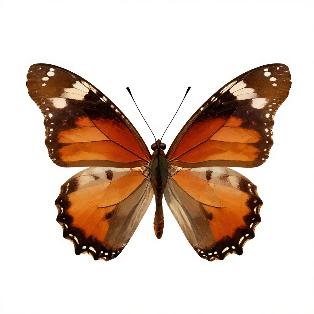 Emperor butterfly isolated on a white background