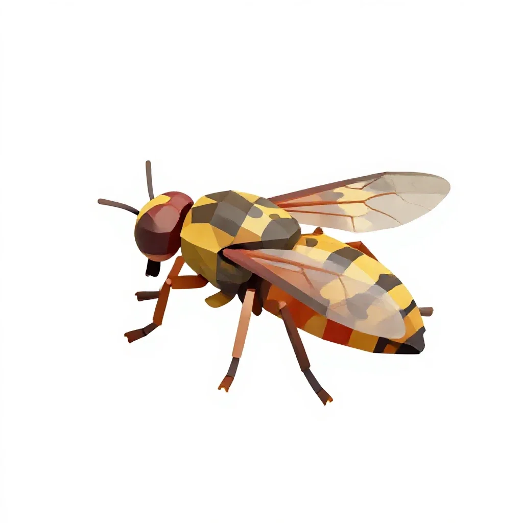 Ichneumon fly isolated on a white background