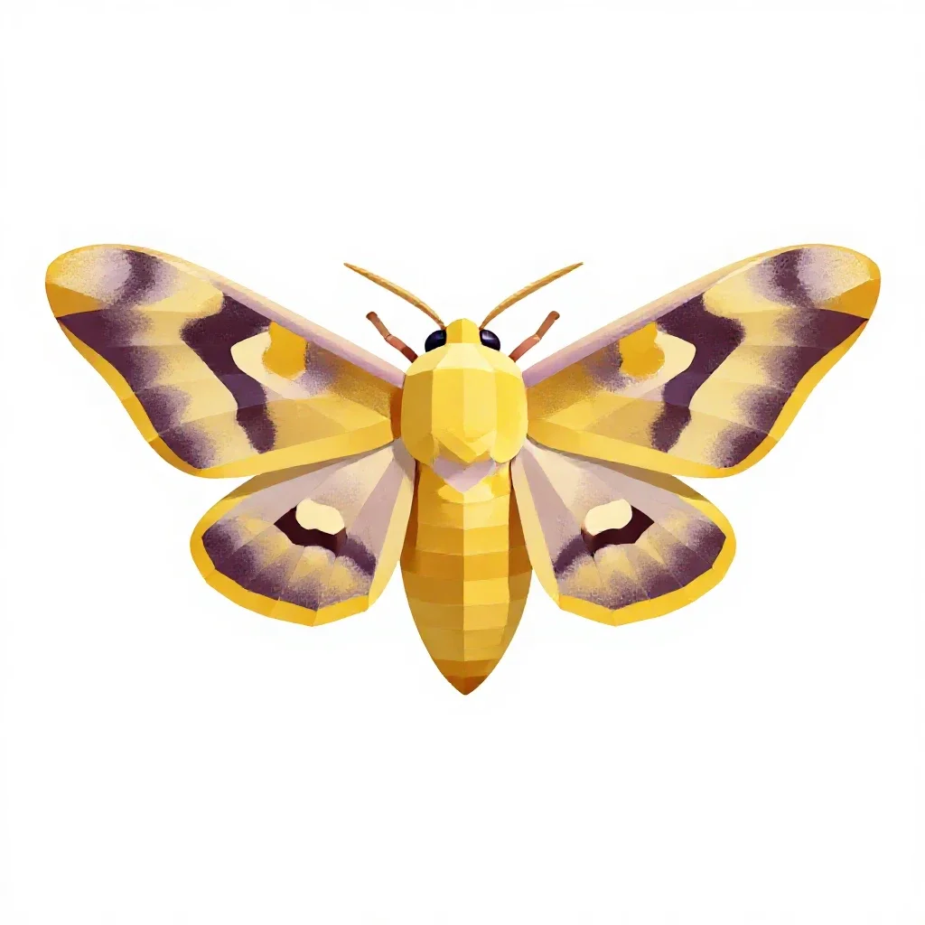 Imperial moth isolated on a white background