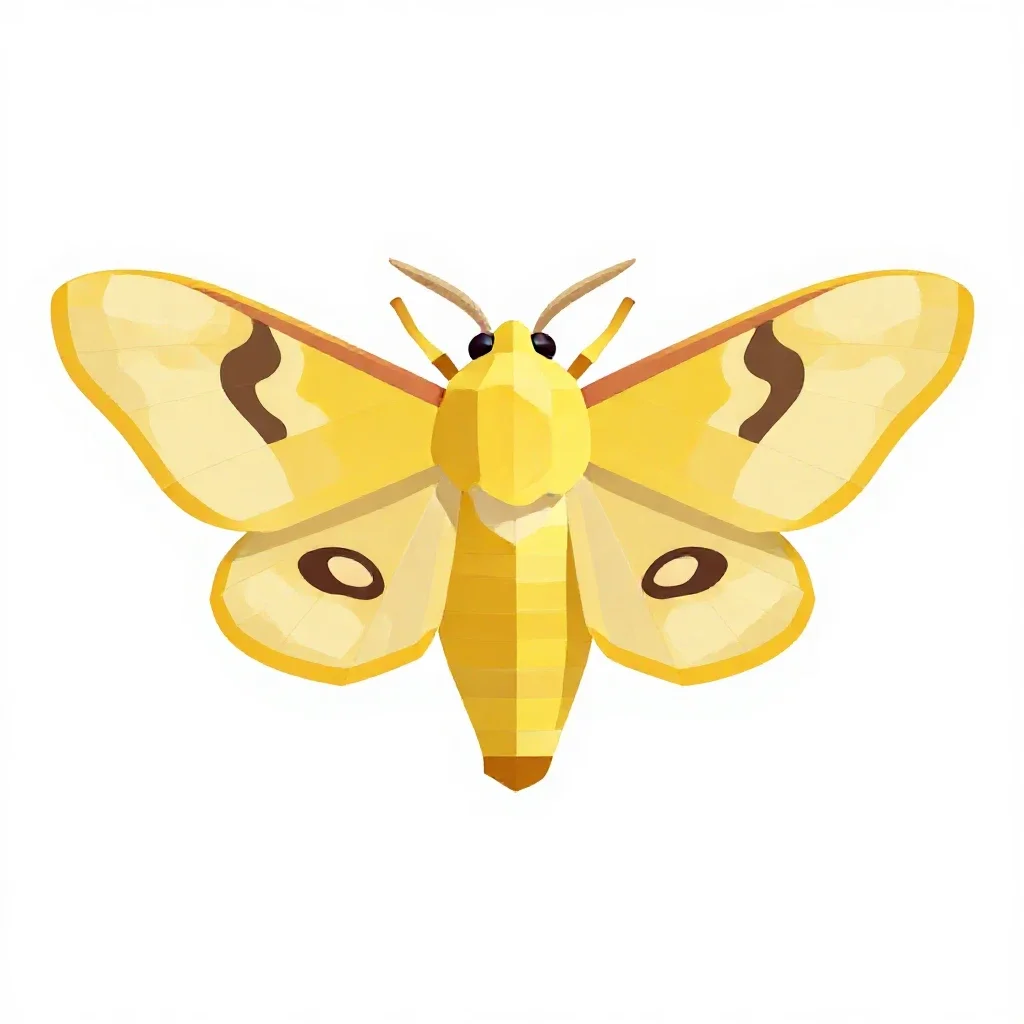 Io moth isolated on a white background