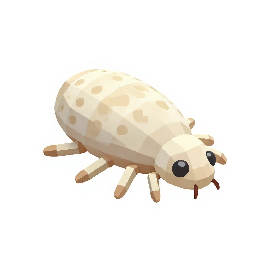 Itch mite isolated on a white background