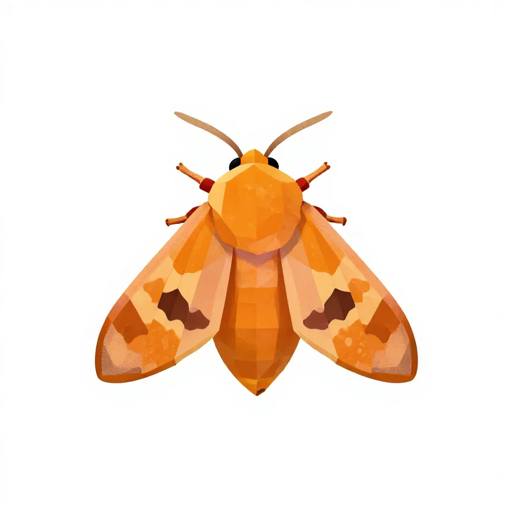 Orange tortrix isolated on a white background