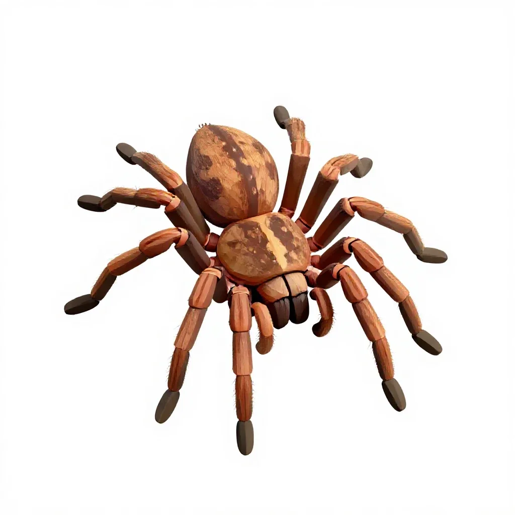 Orb-weaving spider isolated on a white background