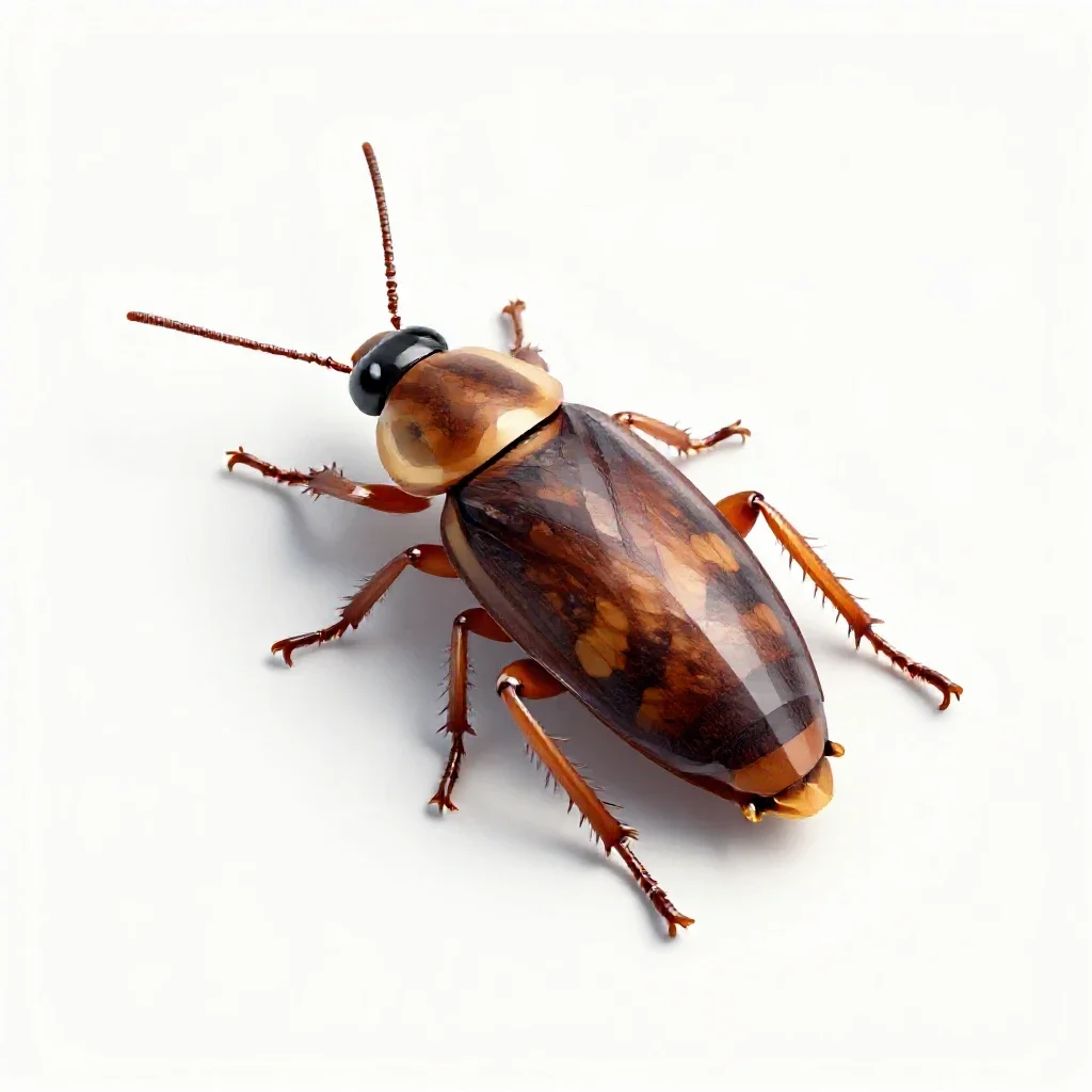 Oriental cockroach isolated on a white background