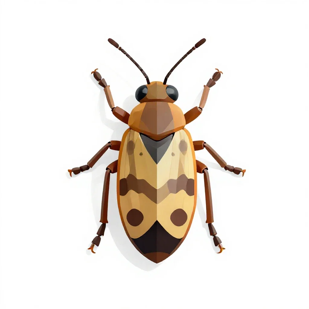 Orthopterous insect isolated on a white background