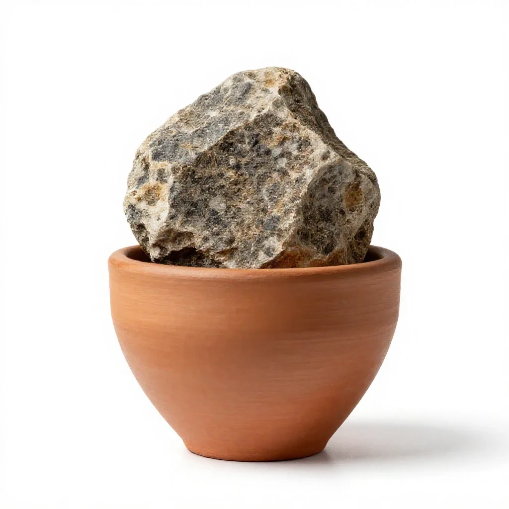 Chondrite isolated on a white background