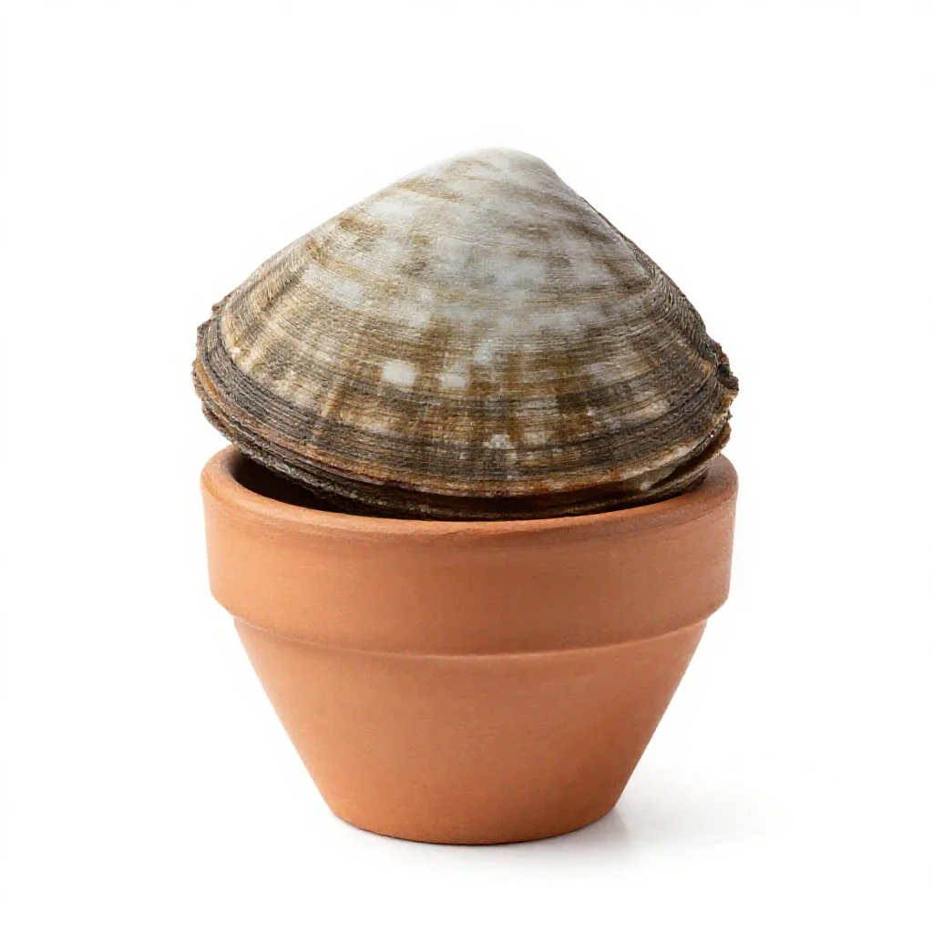 Clamshell isolated on a white background