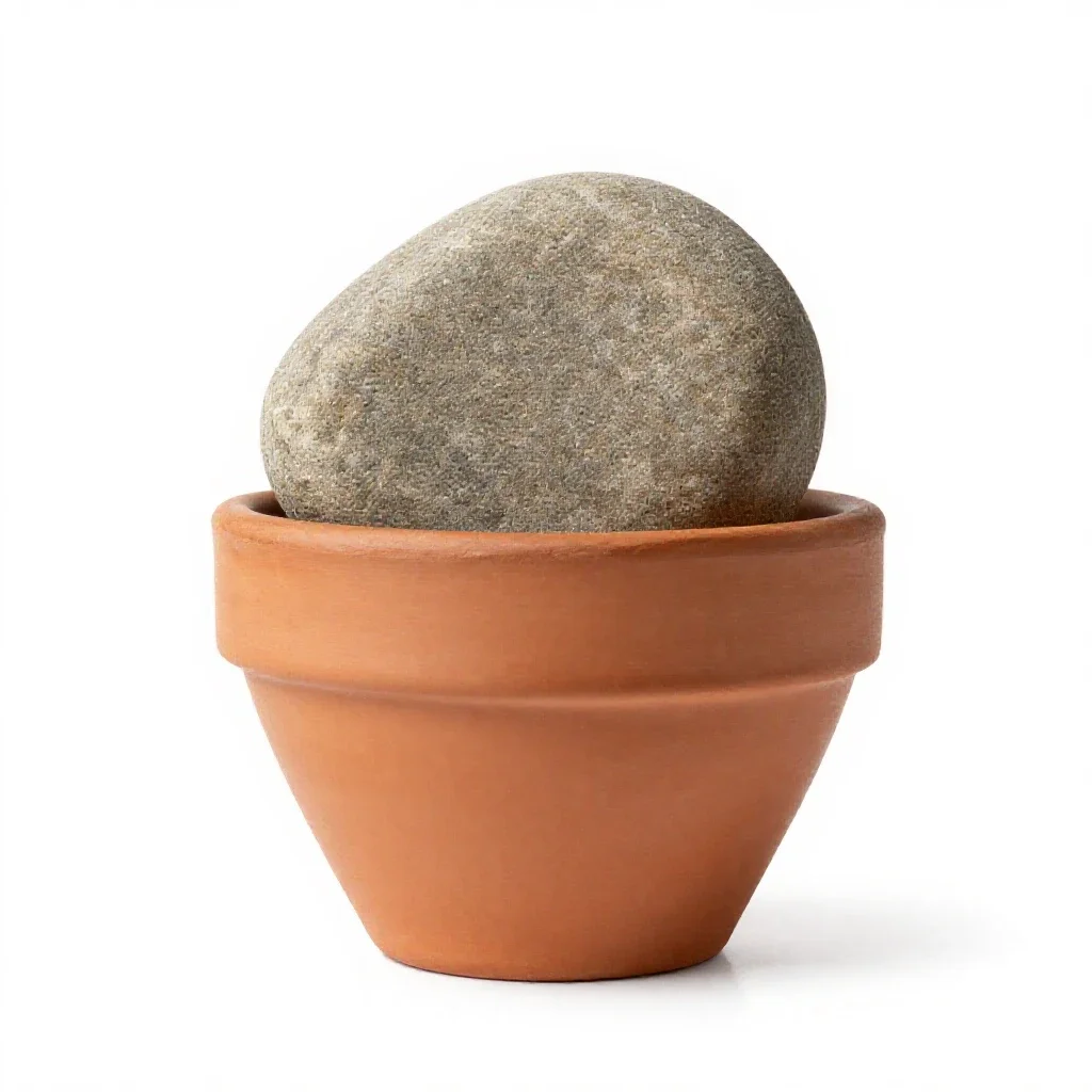 Pebble isolated on a white background