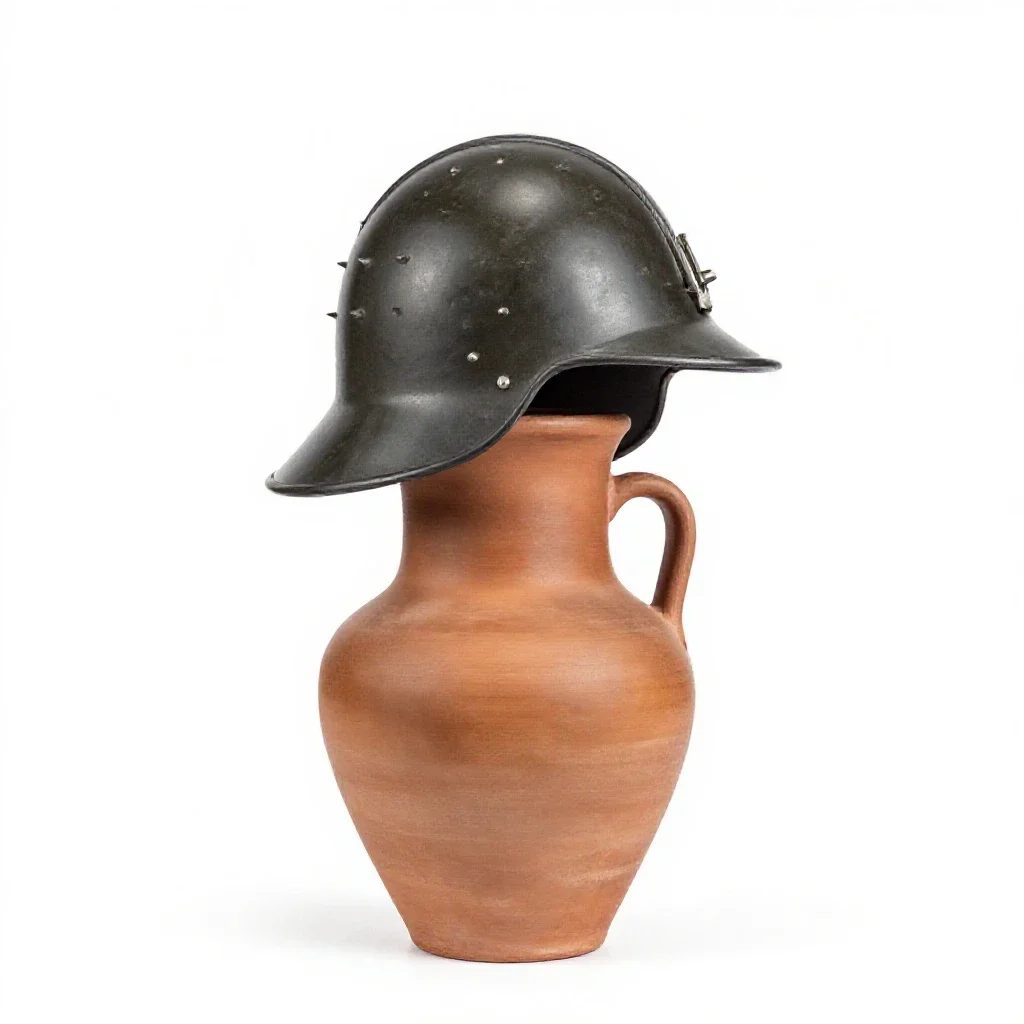 Pickelhaube isolated on a white background
