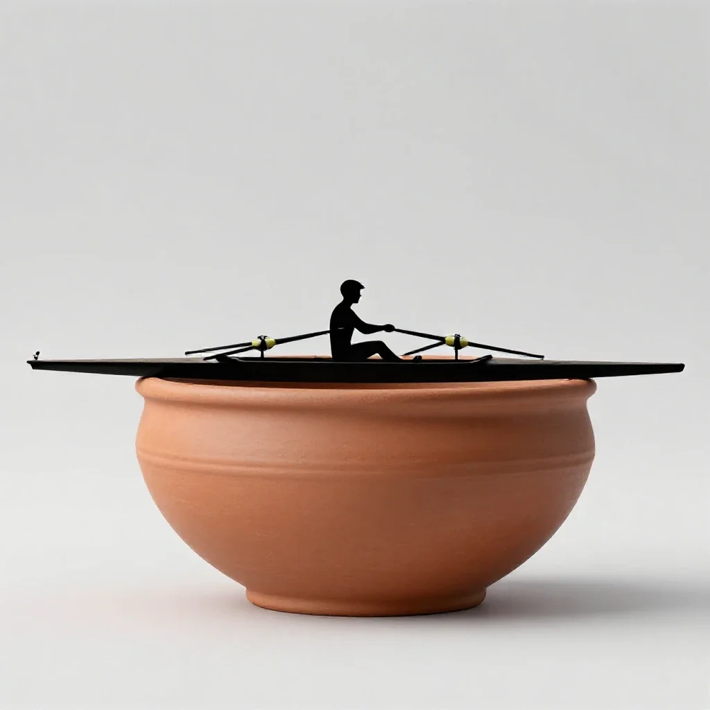 Racing skiff isolated on a white background