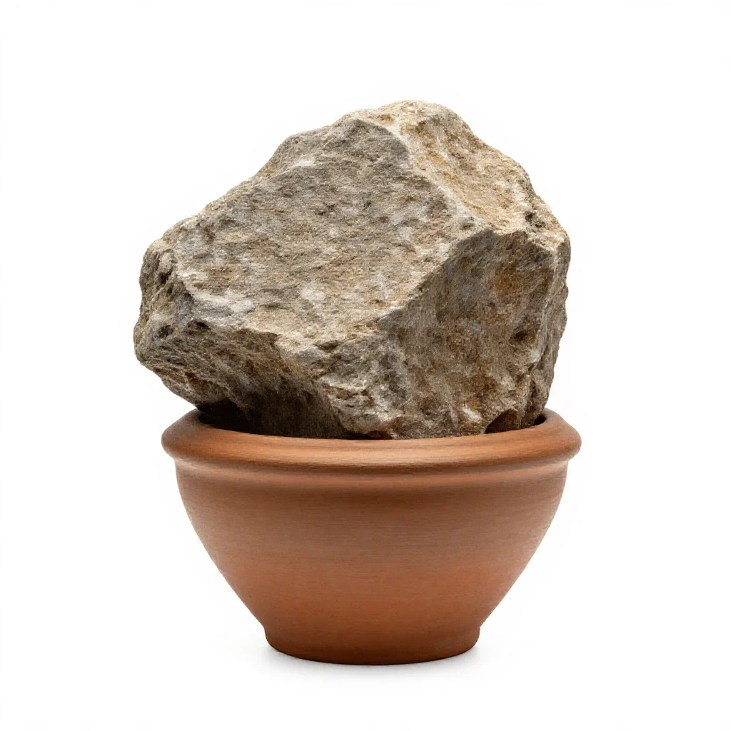 Rock isolated on a white background