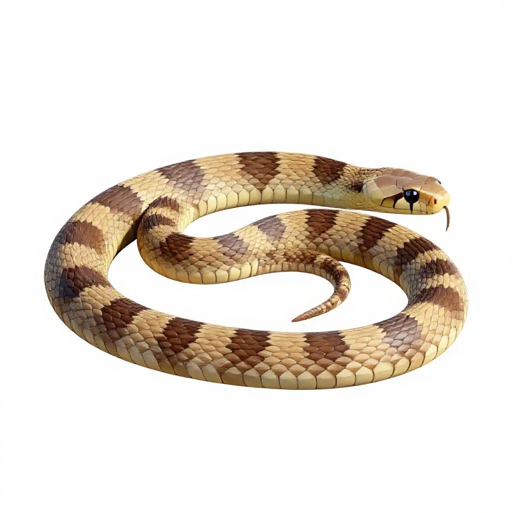 Banded sand snake isolated on a white background