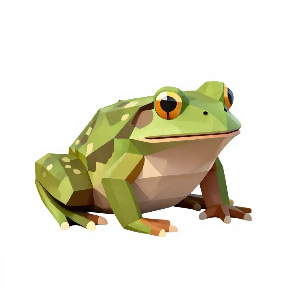 Barking frog isolated on a white background