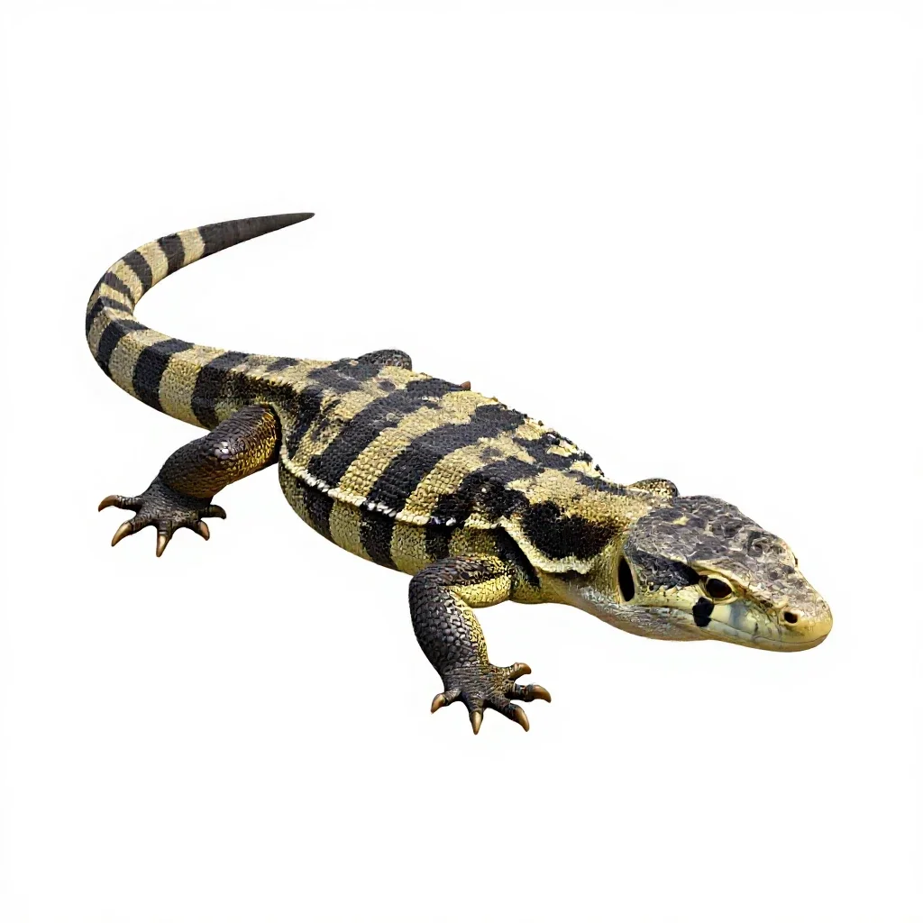 Beaded lizard isolated on a white background