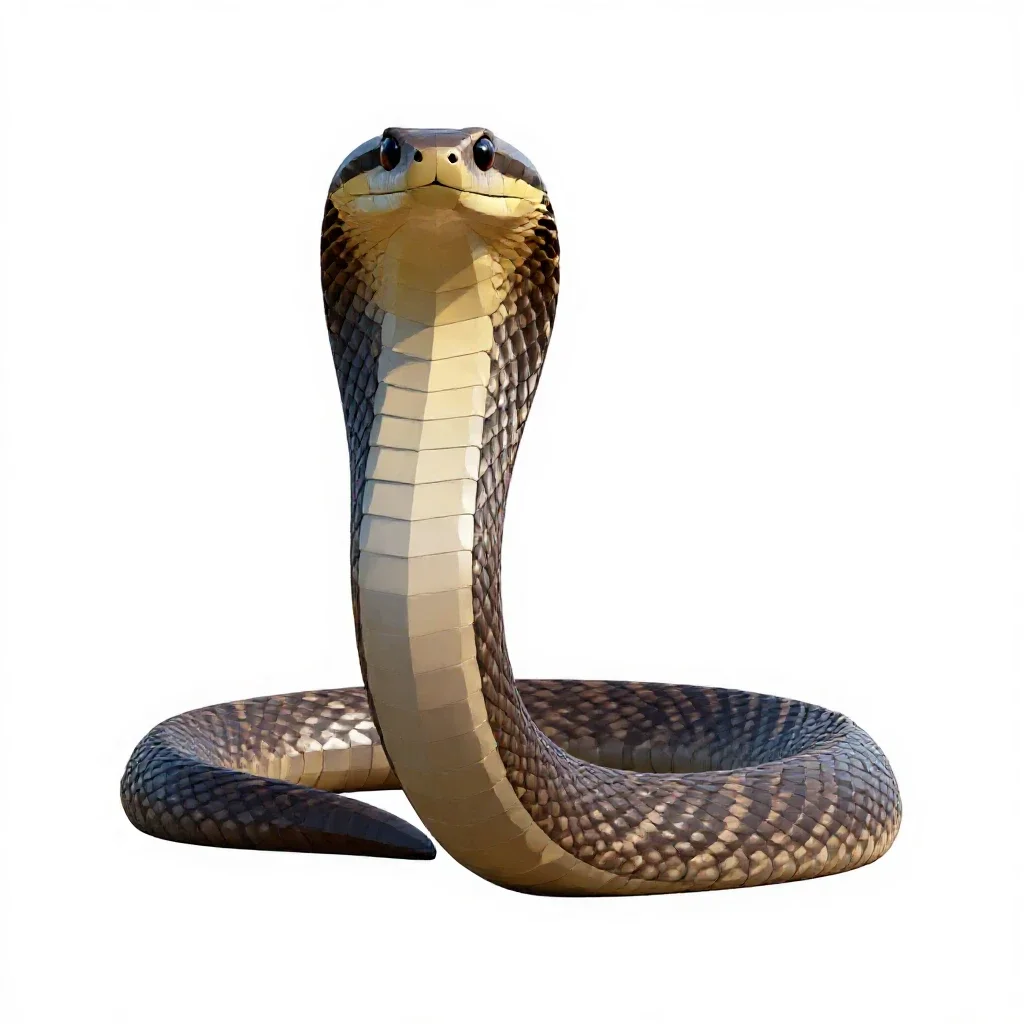 Black mamba isolated on a white background
