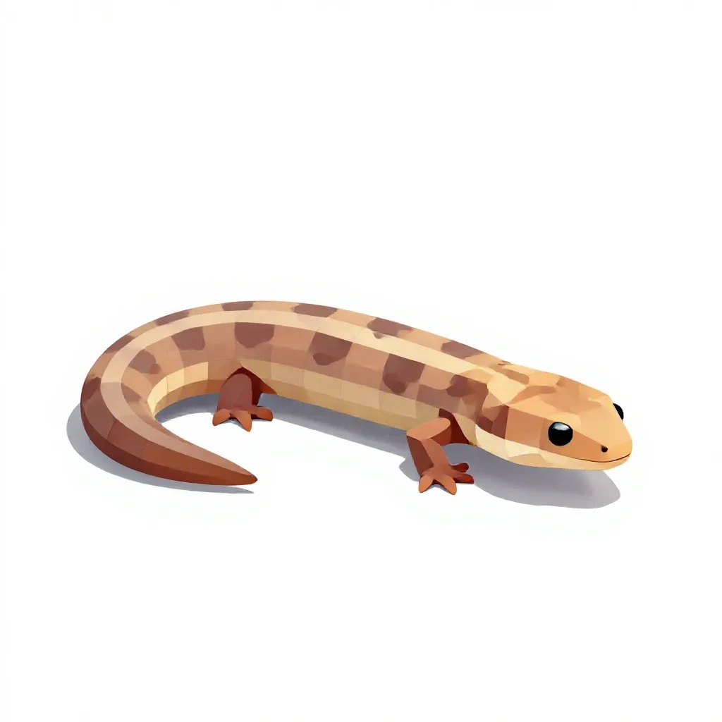 Blindworm isolated on a white background