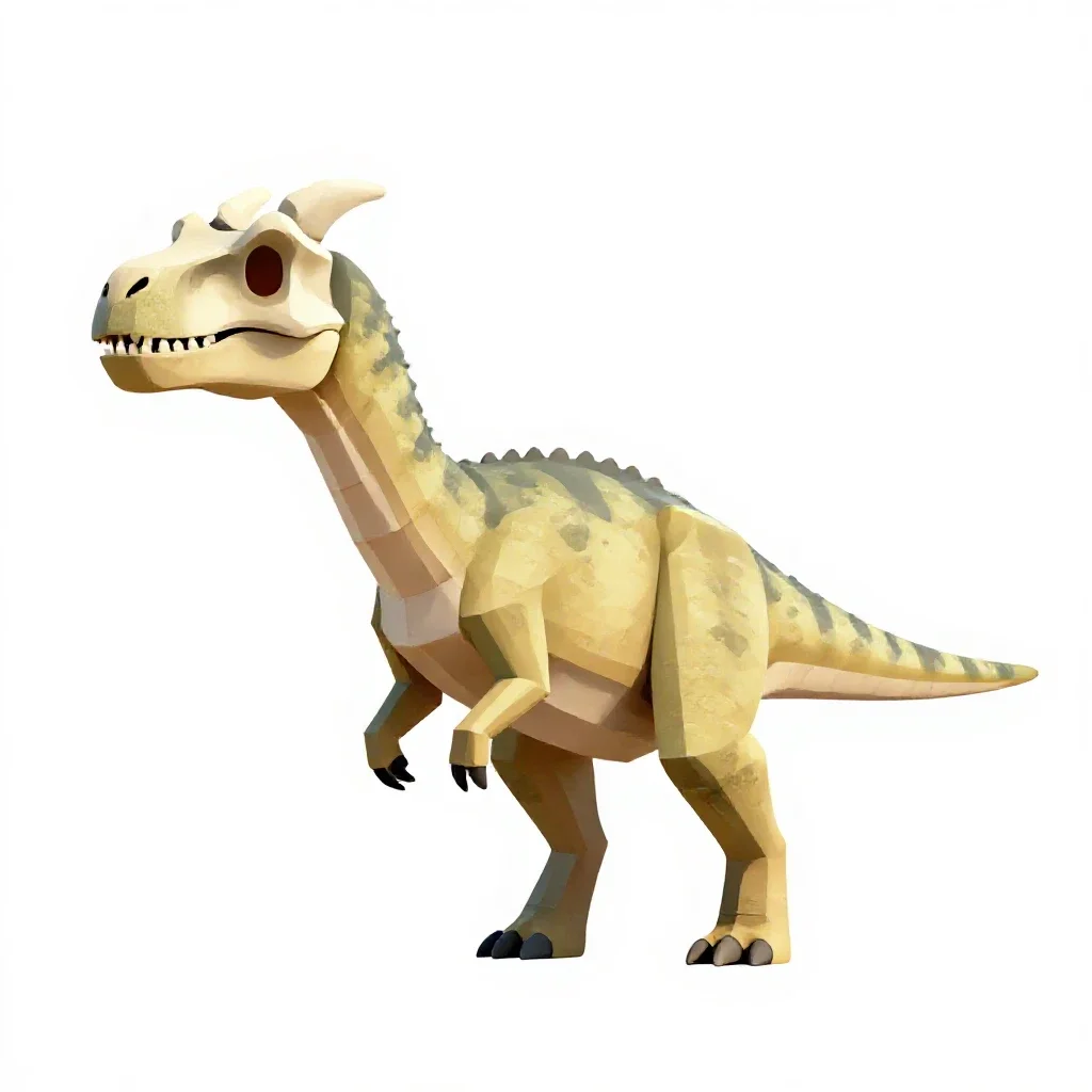 Bone-headed dinosaur isolated on a white background