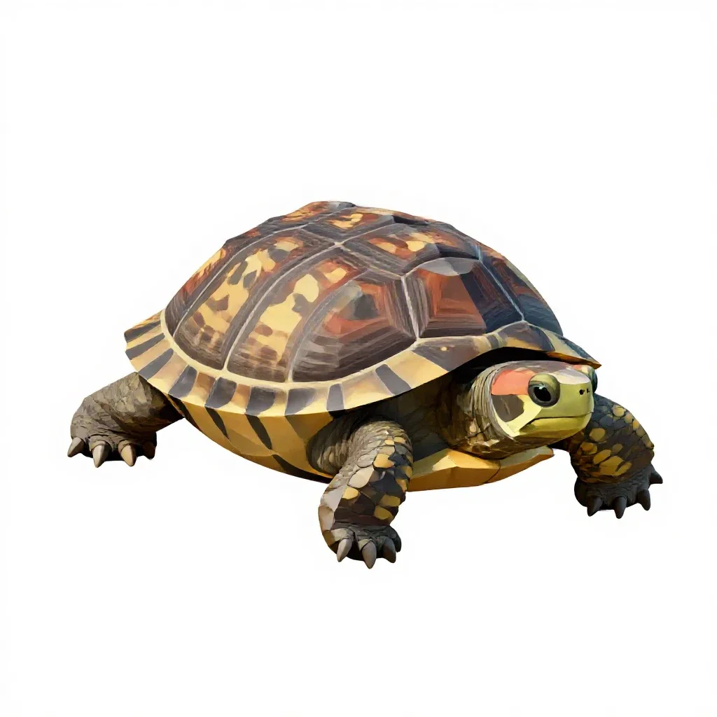 Box turtle isolated on a white background