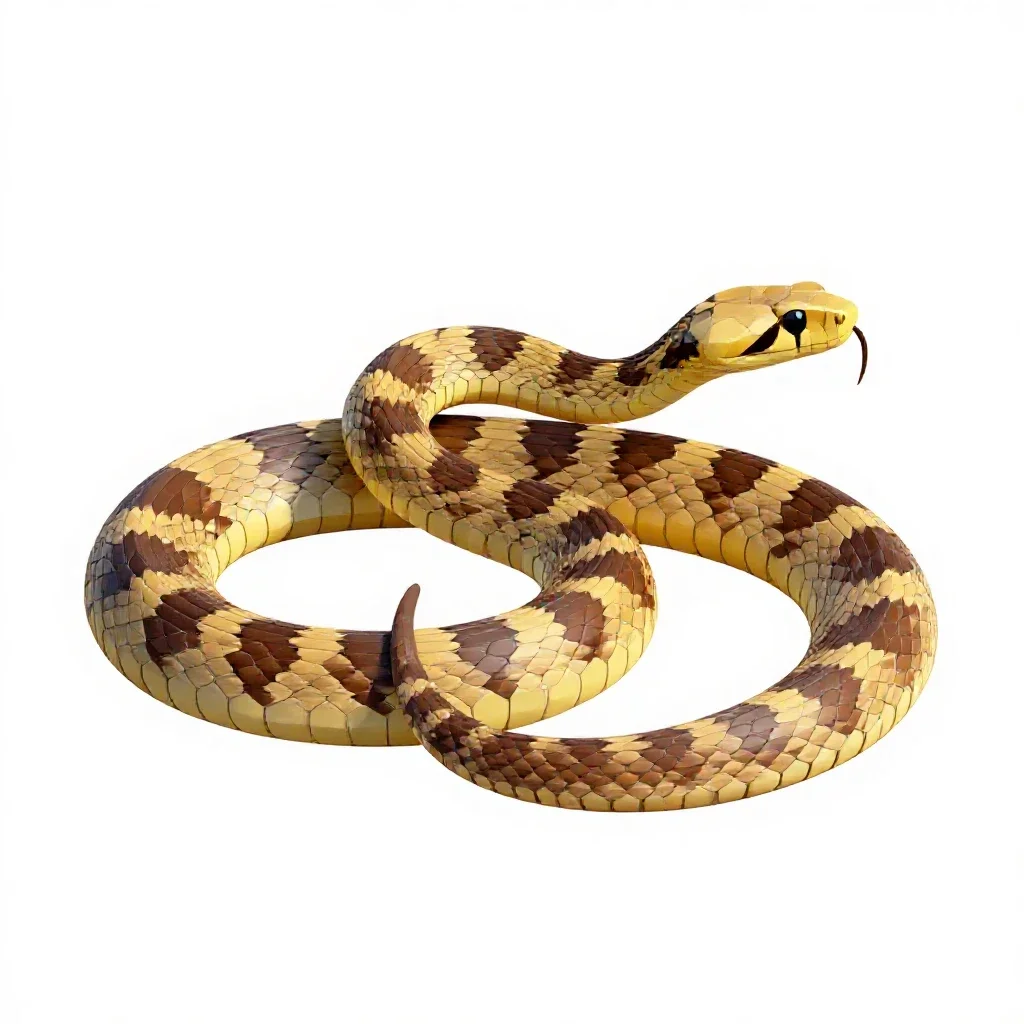 Bull snake isolated on a white background