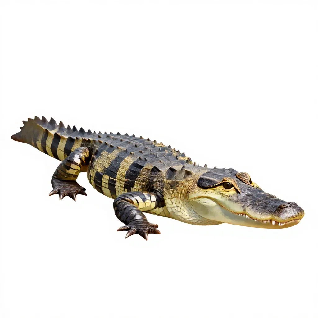 Caiman isolated on a white background
