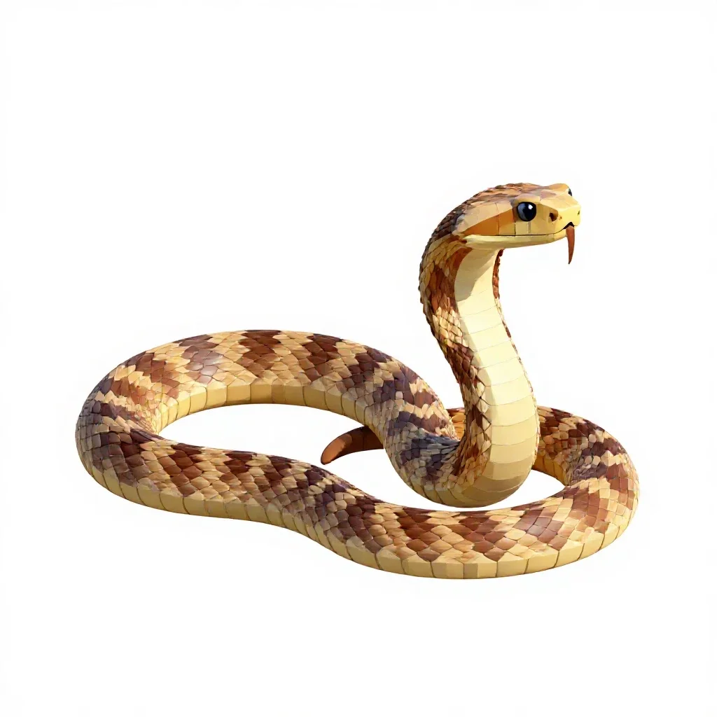 Canebrake rattlesnake isolated on a white background