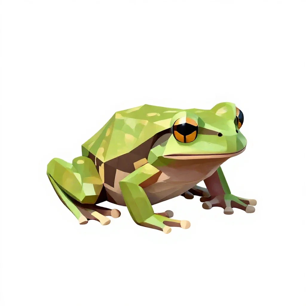 Canyon treefrog isolated on a white background