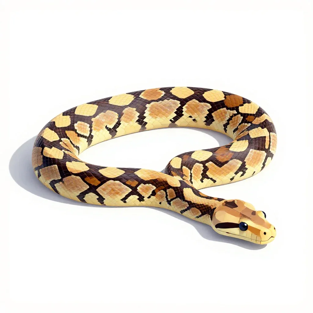 Carpet snake isolated on a white background