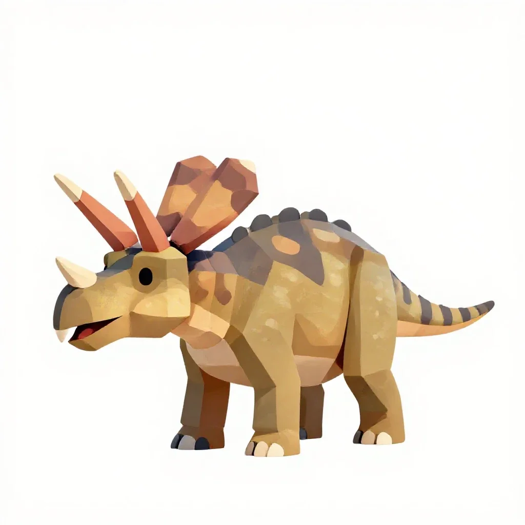 Ceratopsian isolated on a white background