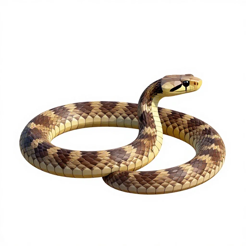 Coachwhip isolated on a white background