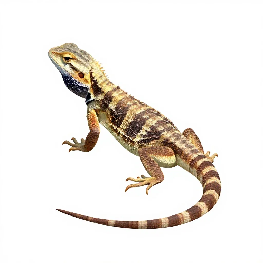 Collared lizard isolated on a white background