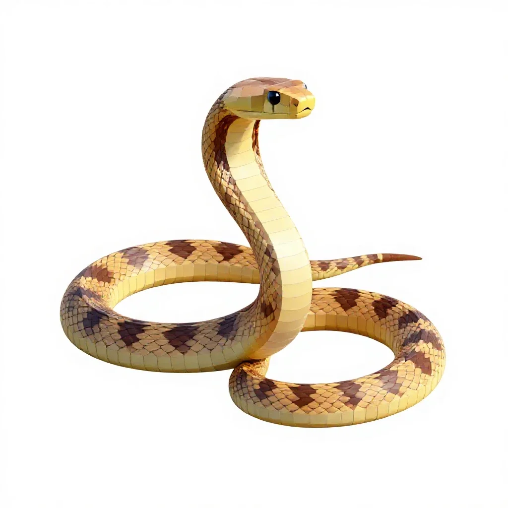 Common kingsnake isolated on a white background