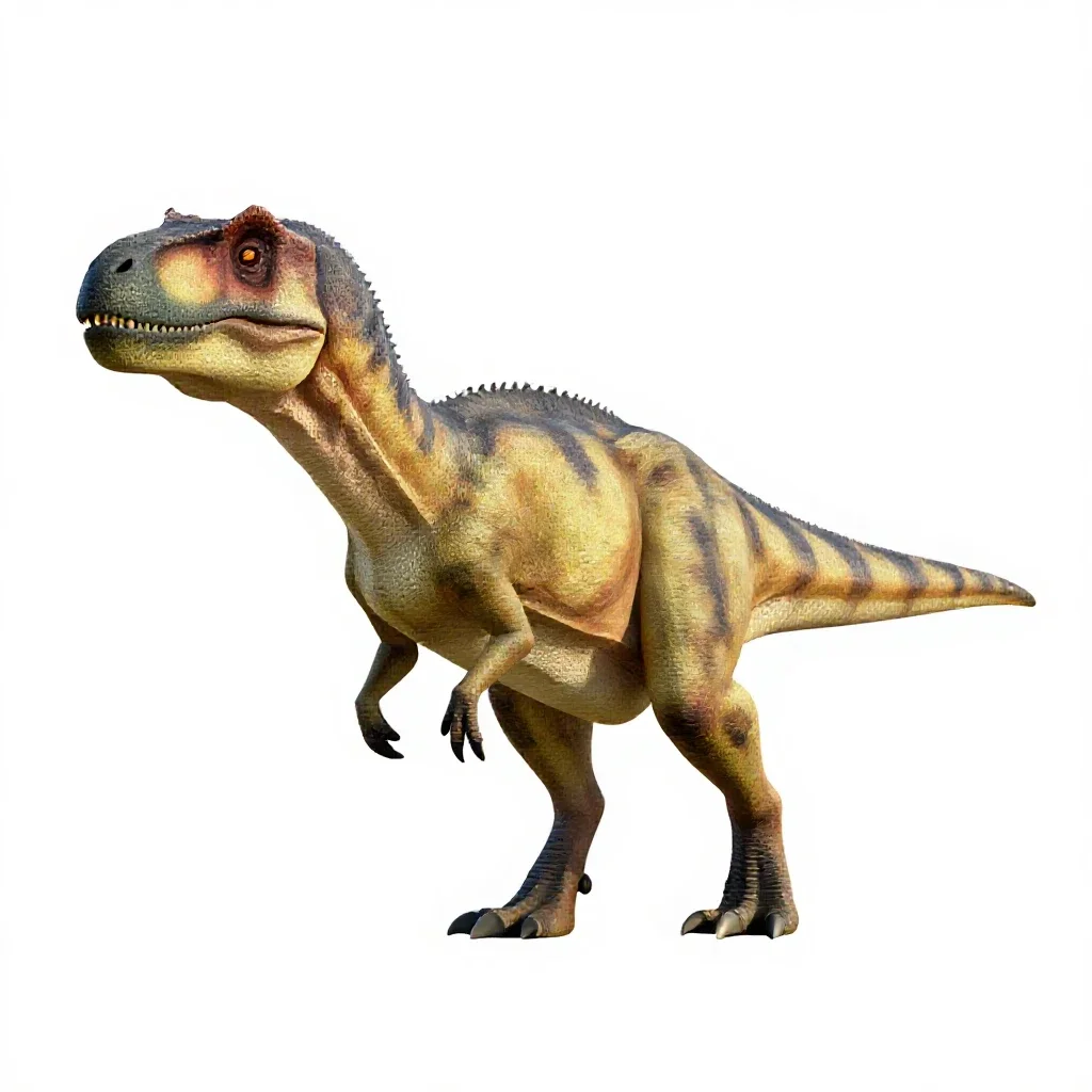 Compsognathus isolated on a white background