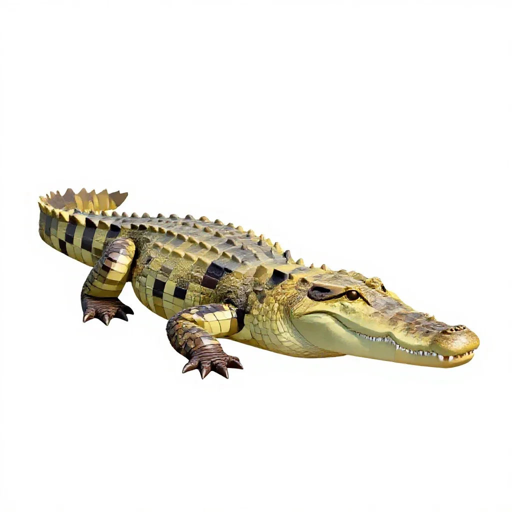 Crocodile isolated on a white background