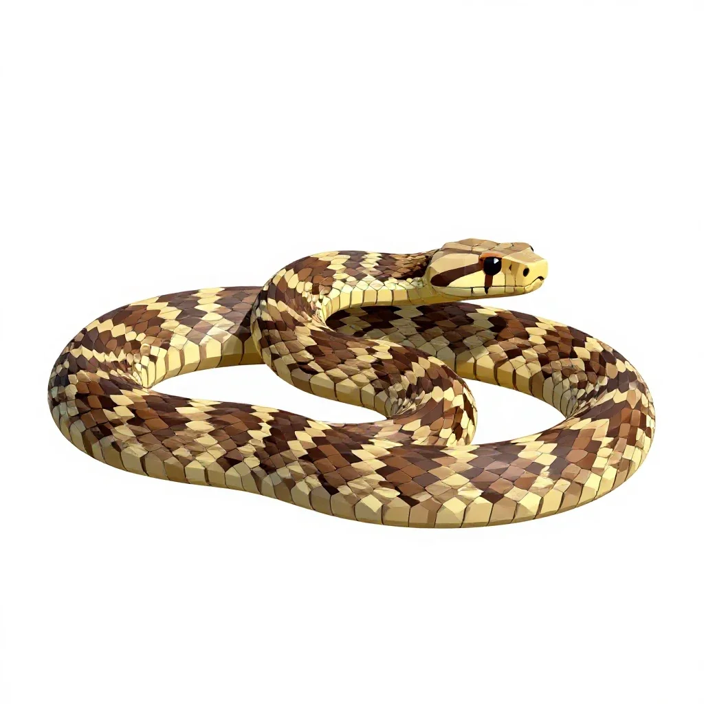 Death adder isolated on a white background
