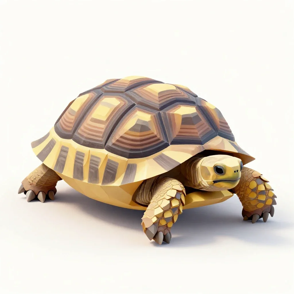 Desert tortoise isolated on a white background