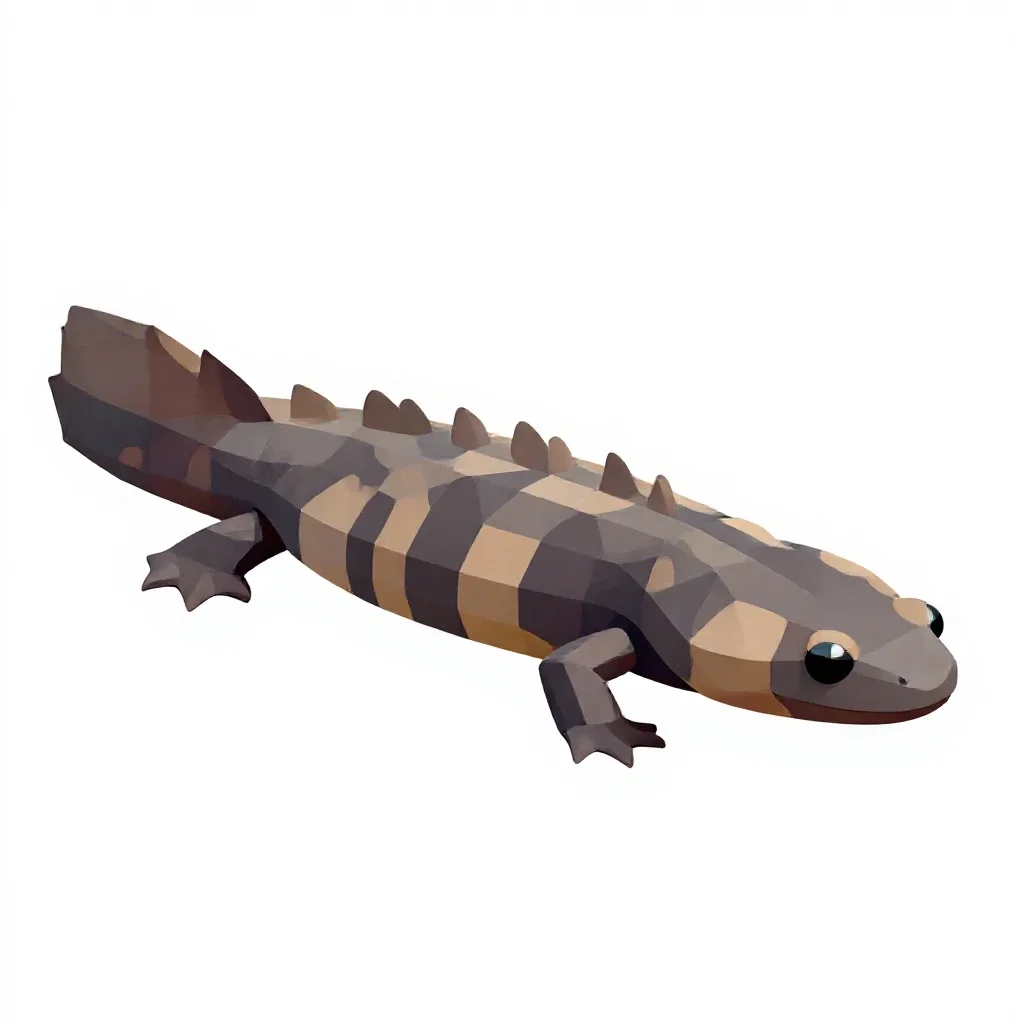 Dicamptodon isolated on a white background